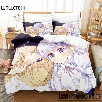 3D Printing Anime Kawaii Girls New Game Bedding Set Single Twin Full Queen King Size Bed Set Adult Kid Bedroom Duvet Cover Sets