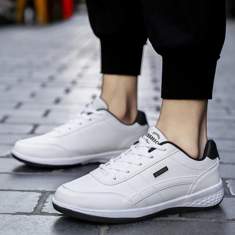 Мода Мужская Мода Повседневная Обувь Мужская Осень Улица ПУ Кожа Тренд Легкая Удобная — фото 6