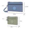 Nylon Solid Color Long Short Bank ID Credit Card Wallet Coin Keys Bags Purse Earphone Storage Bag Purse Pouch Double Zipper