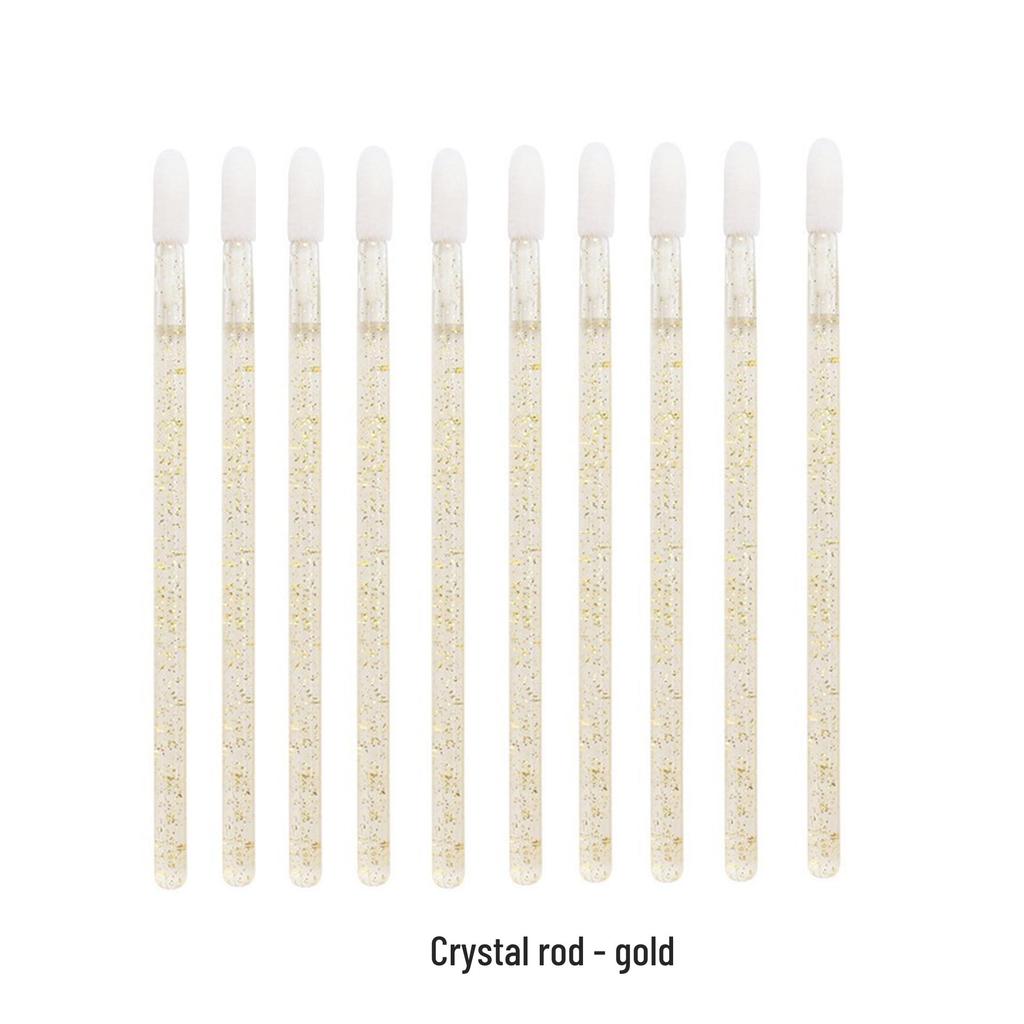 50pcs Crystal Lip Brush Set: Portable Lipstick & Gloss Applicators