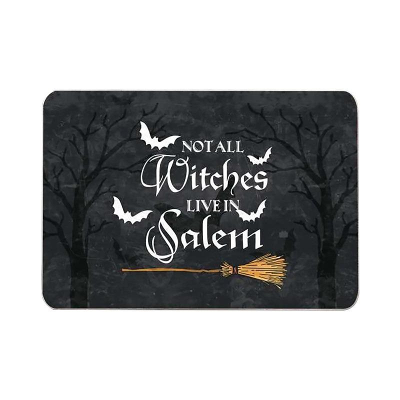 Halloween Print Carpet Cute Ghost Skull Non-slip Welcome Entrance Carpet Kitchen Bedroom Living Room Carpet Decoration