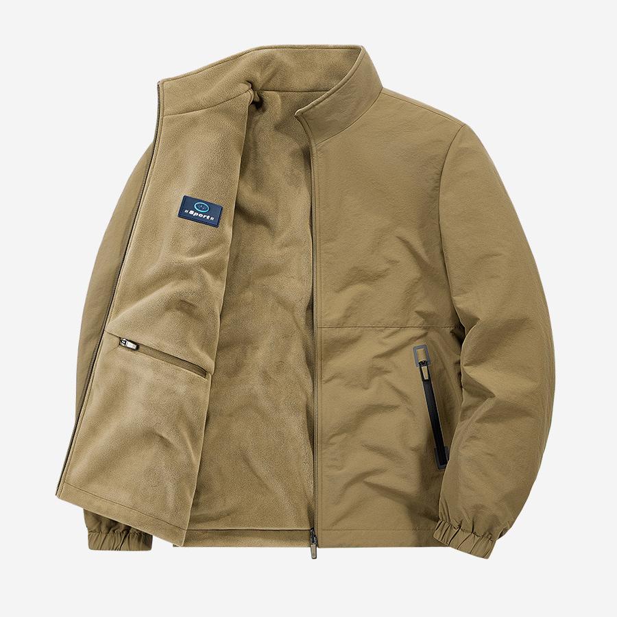 

Мужские двусторонние куртки со стойкой воротником, на молнии, с длинными рукавами, двусторонняя носка, теплый ветрозащитный плащ, осенне-зимняя верхняя одежда 5XL верблюд