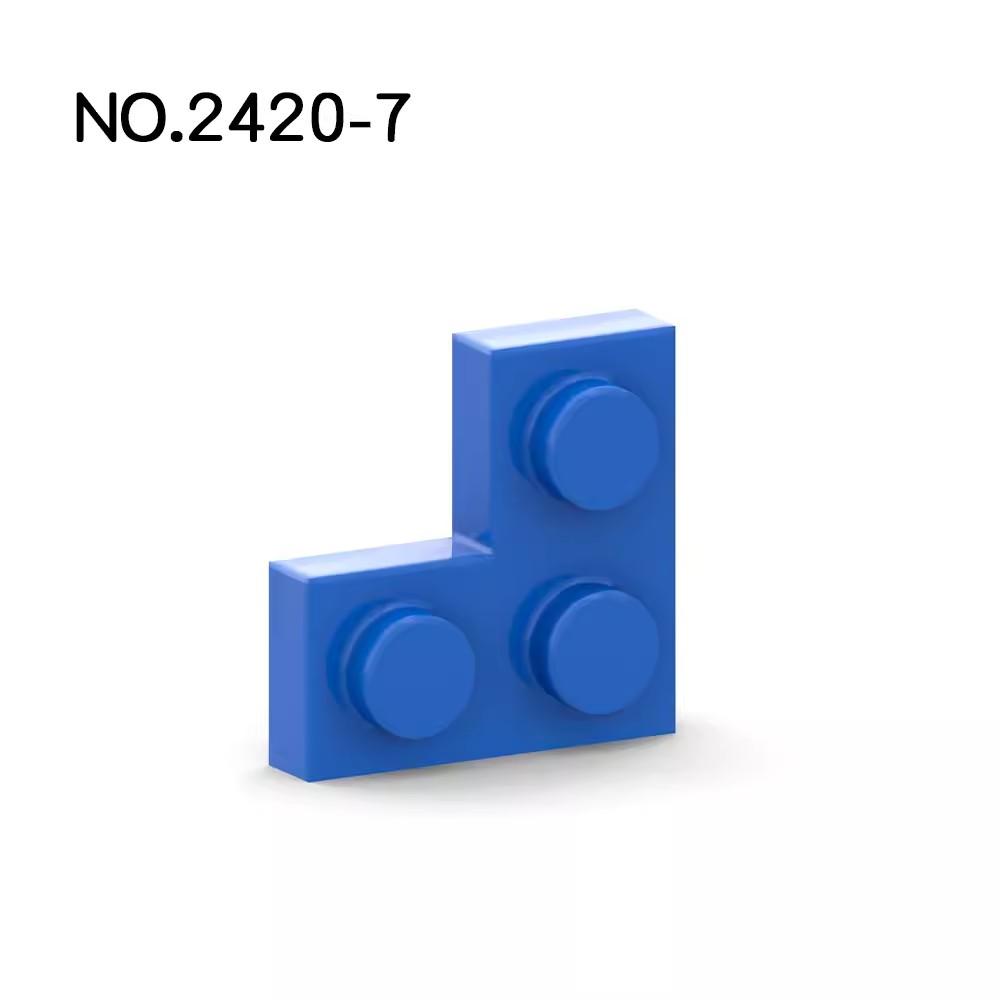 Non-Toxic 20Pcs Moc Parts 2420 Plate 2 X 2 Corner Compatible Bricks Diy Assmble Building Blocks Particle Kid Puzzle Brain Toy Gift