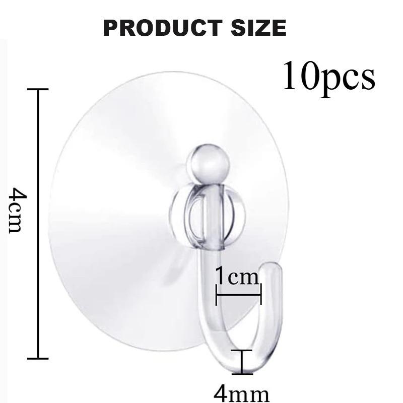 5/10/20Pcs Suction Cup Hooks Strong Suction Cup Holder with Plastic Hooks For Glass Window Wall Hook Hanger Home Kitchen Bathroom