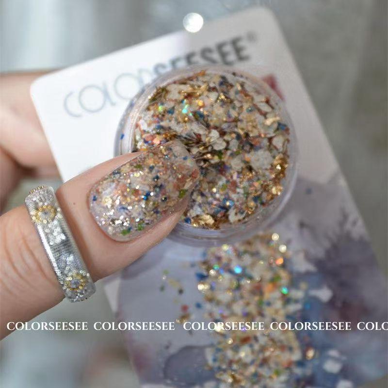 

Nanyang Retro Nail Art Accessories: Autumn Glitter Sequins & Southeast Asian Rock Chip Decoration