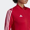 Adidas Striped Zip High Neck Long Sleeve Jacket Retro Sports Jacket Women Jacket Red HS3512