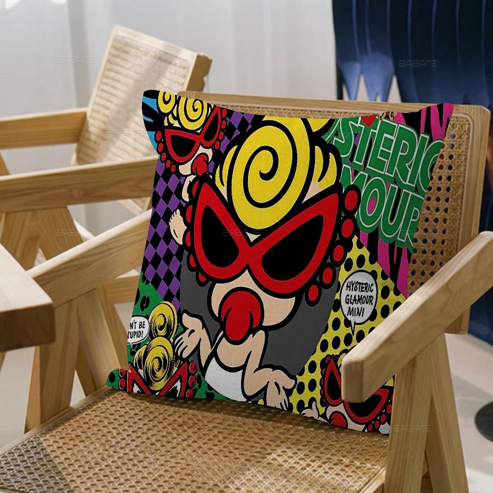 Japan Fashion Hysteric Mini Pillow Covers Cartoon Sofa Decorative Home Doublesided Printing Short Plush Cute Cushion Cover