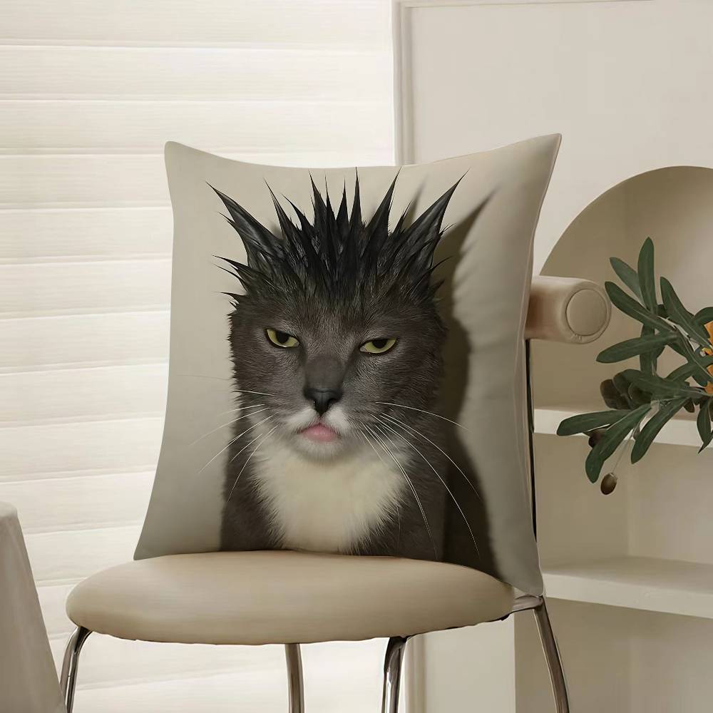 Lustige und interessante Tiere – Kissenbezug für bequemes Sofa oder Bett. Seidig-elegant, mit unsichtbarem Reißverschluss. Dekorativer Kissenbezug