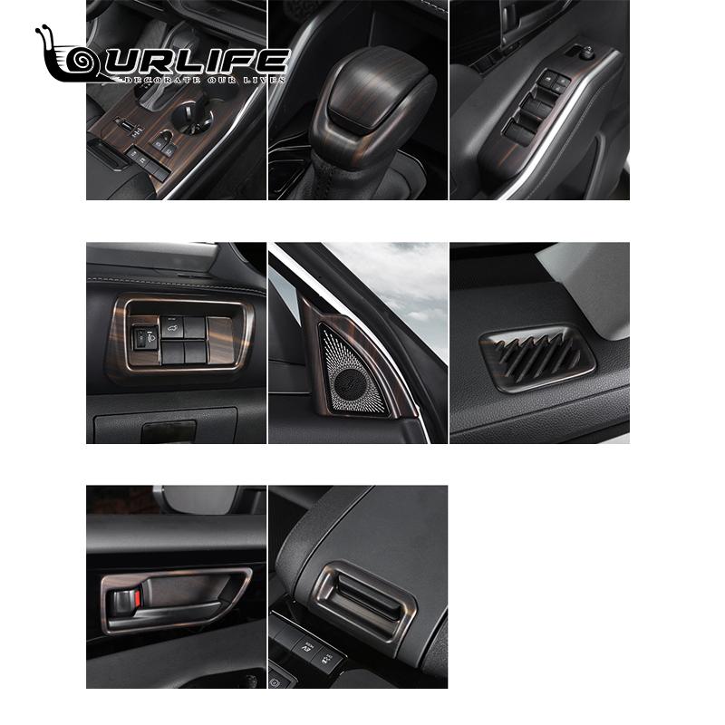 Pentru Toyota Highlander Kluger XU70 2022 2023 Autocolante de acoperire pentru decorațiuni interioare de culoare mahon auto ABS