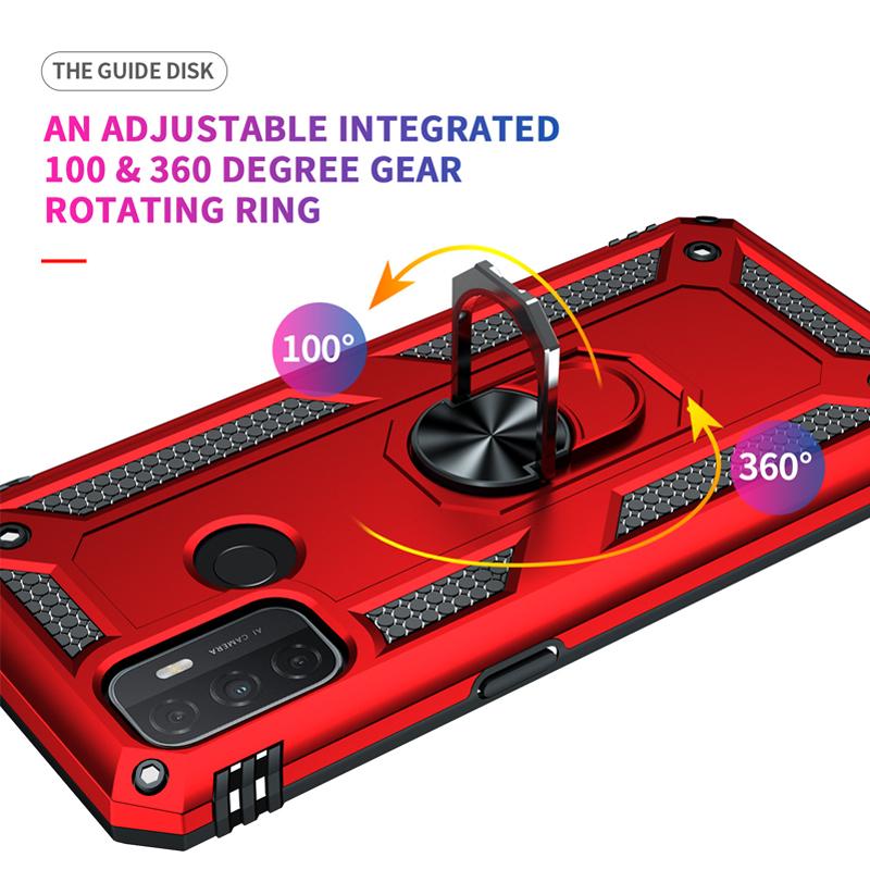 Luxury Battle Armor Holder Phone Case For iPhone 13 12 11 Pro Max X XR XS Max 8 7 6S 6 Plus Shockproof Finger Ring Stand Cover Shell Fundas Coque