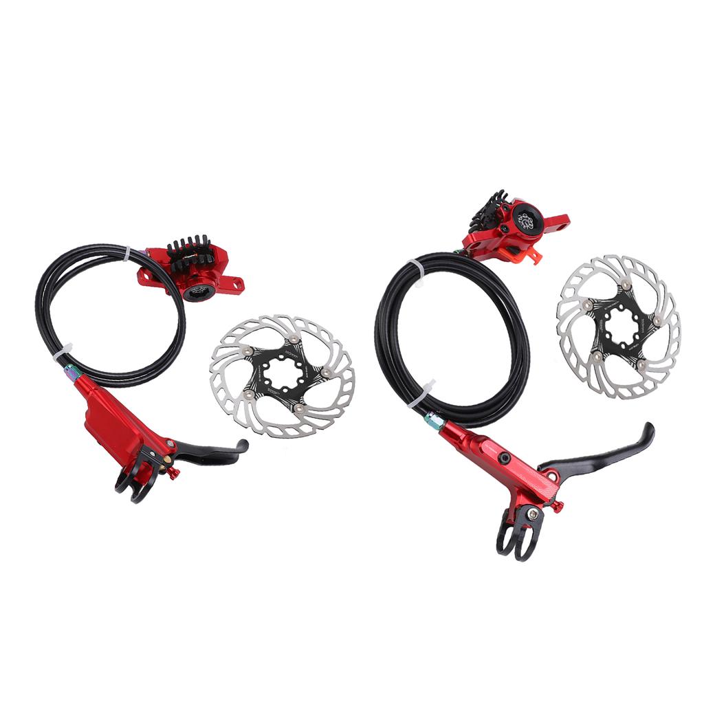 Bicycle Brake Cooling Disc Floating Ice Rotor Strong Braking Bike Hydraulic Disc BrakeRed