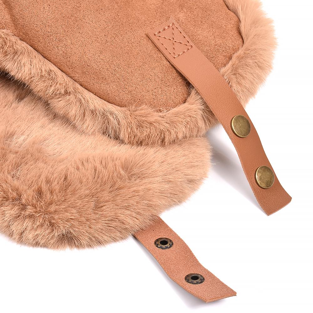 Winter Earflap Bomber Hats Cotton Lamb Hair Ear Protectors Russian Cap Plush Thicken Windproof Mountaineering Ski Snow Headwear
