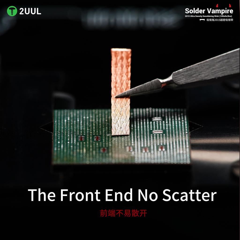 10Rolls/Box 2UUL DW15 Solder Vampire Desoldering Wire Braid 2.0mm Solder Wick Welding Solder Remover PCB BGA Soldering Tools