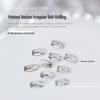 Nail Art Rhinestones Set: Heart, Crooked Heart, White Diamond, Peach Heart, Square, and Transparent Shapes (10 Pieces)