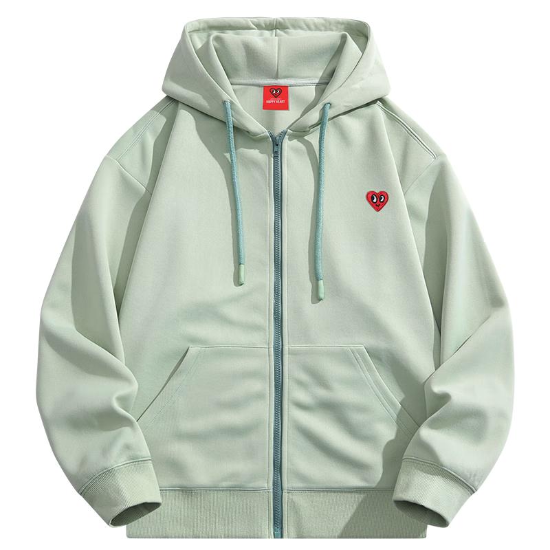 Charles Peach Heart Unisex Reißverschluss-Hoodie