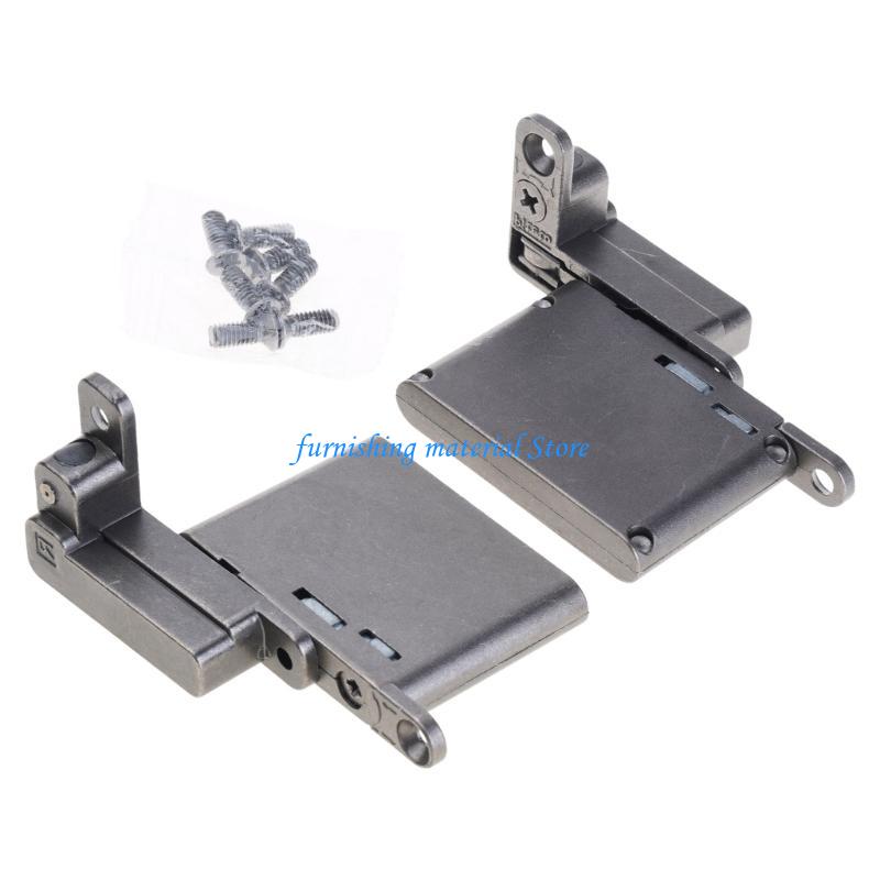 Y5GD 2Pcs Hydraulic Damping Buffering Hinge Cabinet Door Buffer Door Hinge Up and Down Shafts Concealed Hinge Easy To Use