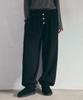 Aueonoseuteljia Snowy Button Jogger Pants_Black(O25-Pt17)