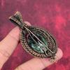 Seraphinite pendant copper wire wrapped pendant seraphinite gemstone jewelry handmade stylish pendant copper wire wrap jewelry gifts for him