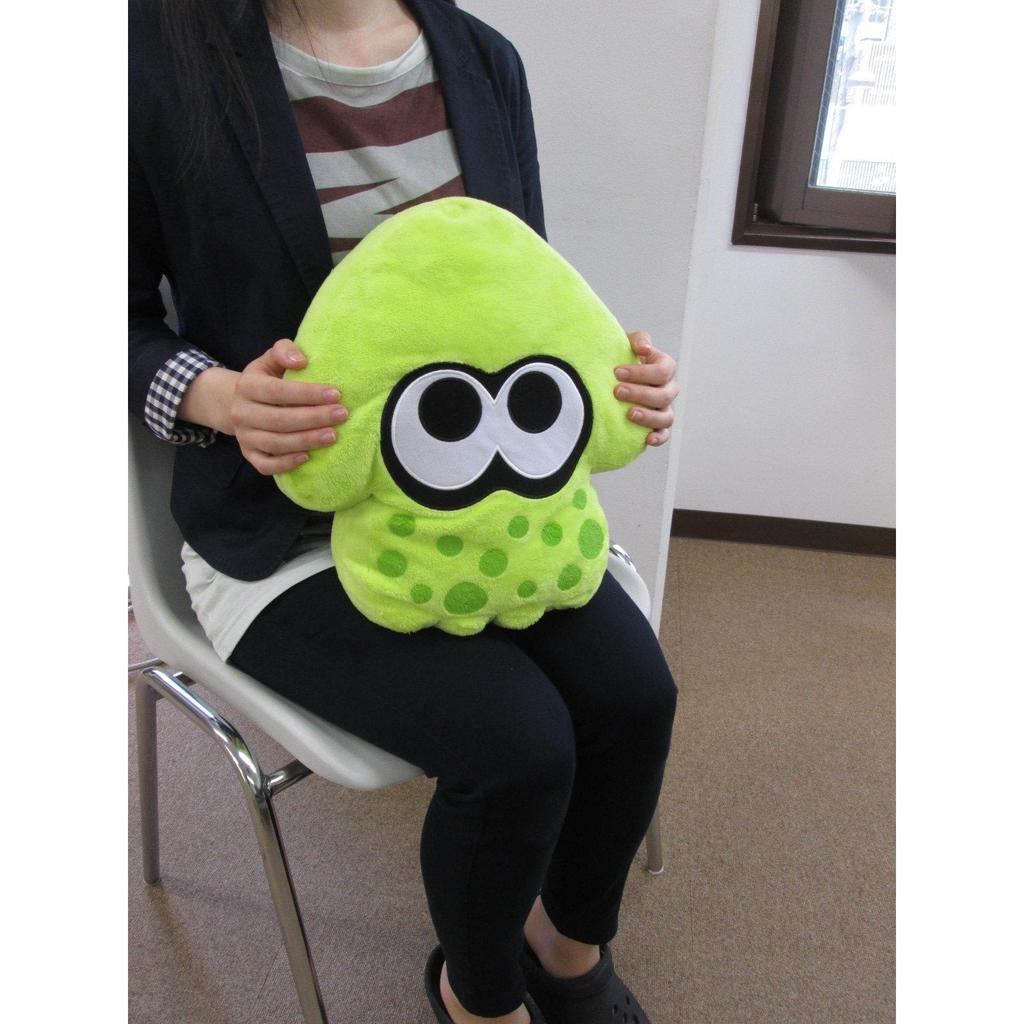 Splatoon squid cushion height 35cm lime green