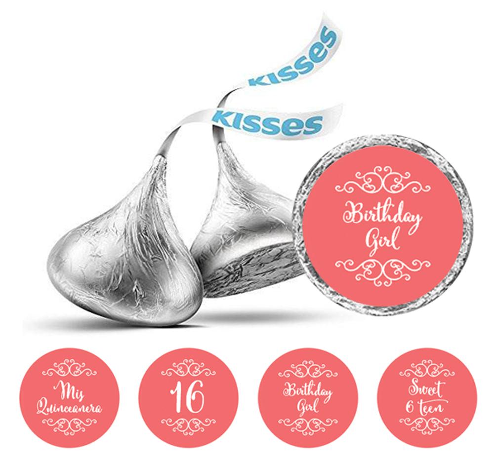 Darling Souvenir 16 Birthday Quinceanera Stickers 190 Pcs Chocolate Candy Labels