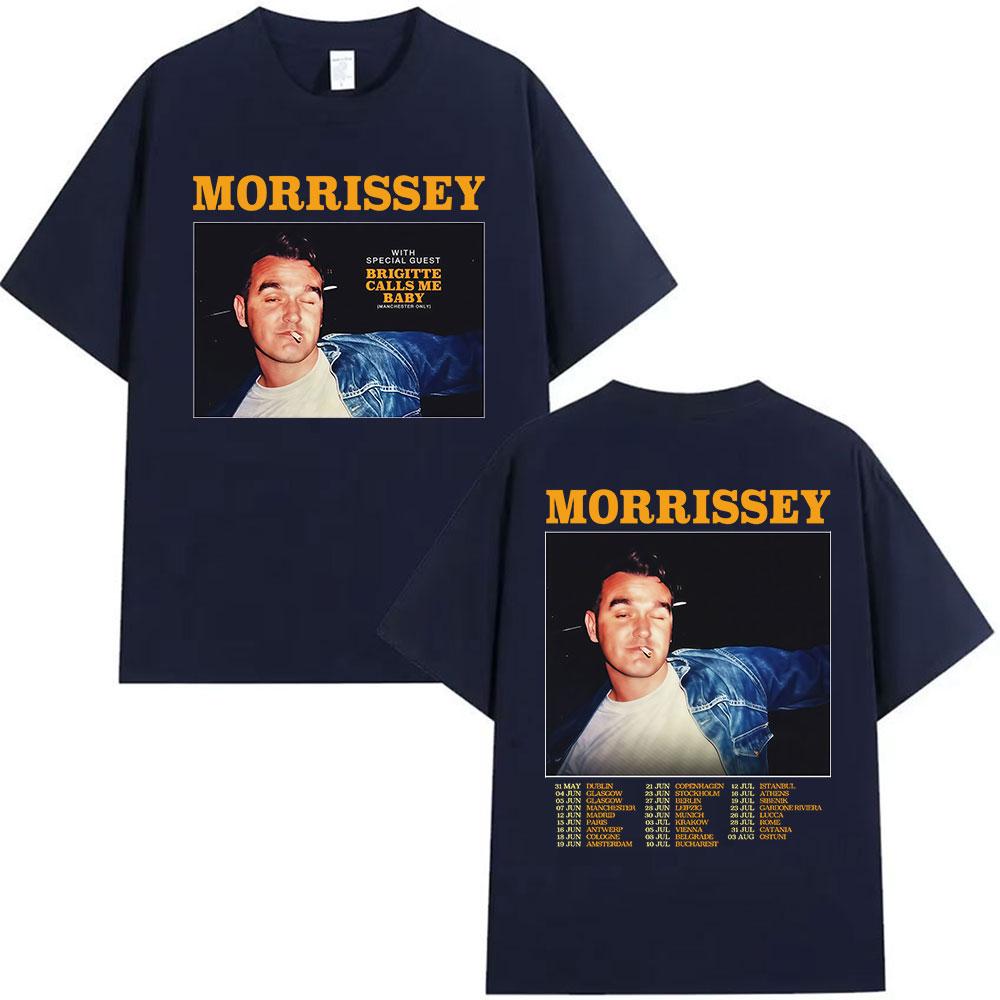 Morrissey Bricitte Calls Me Baby Tour 2025 Graphic T Shirts Unisexs Vintage Oversized Cotton Tshirt Hip Hop Loose Clothing Tshirt
