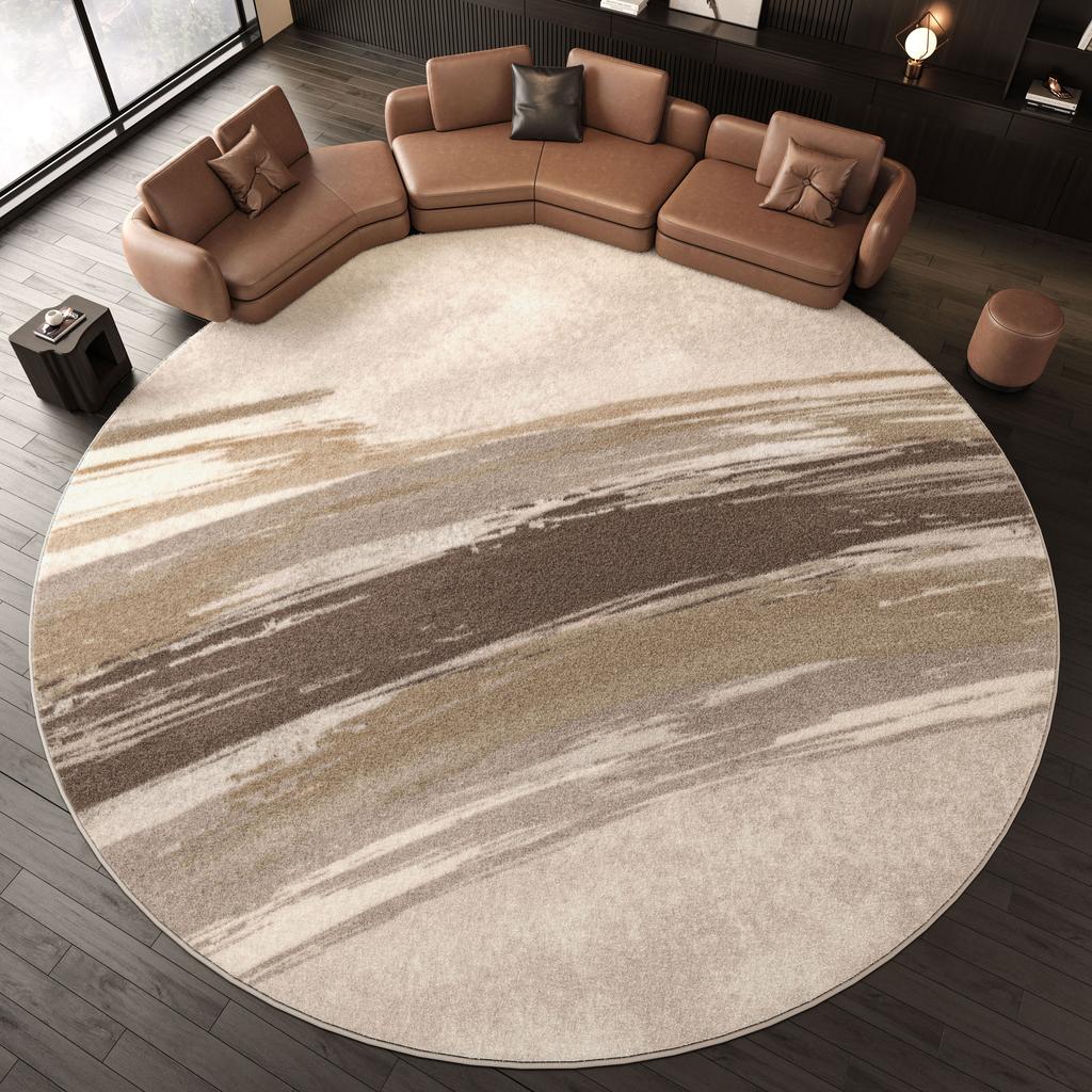 Nordic Style Living Room Decoration Round Carpet Light Luxury Rugs for Bedroom Thicken Plush Floor Mat Fluffy Soft Cloakroom Rug
