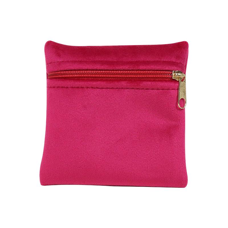 Velvet Zipper Jewelry & Ring Storage Bag with Hidden Buckle