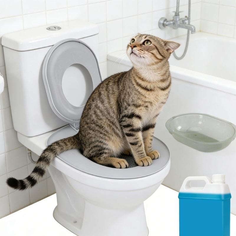 Systém pro trénink koček na kočičí záchod s vyváženou základnou pro stabilní podporu a snadnou demontáž v flexibilních uspořádáních