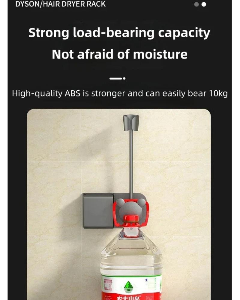 Bathroom Shelf On The Wall Without Drilling Multifunctional Storage Shelves Organizer Bathroom Hair Dryer Holder Toilet Cradle