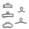 Transparent Gray Large Claw Clip - High-End Korean Hair Accessory for Women's Updos