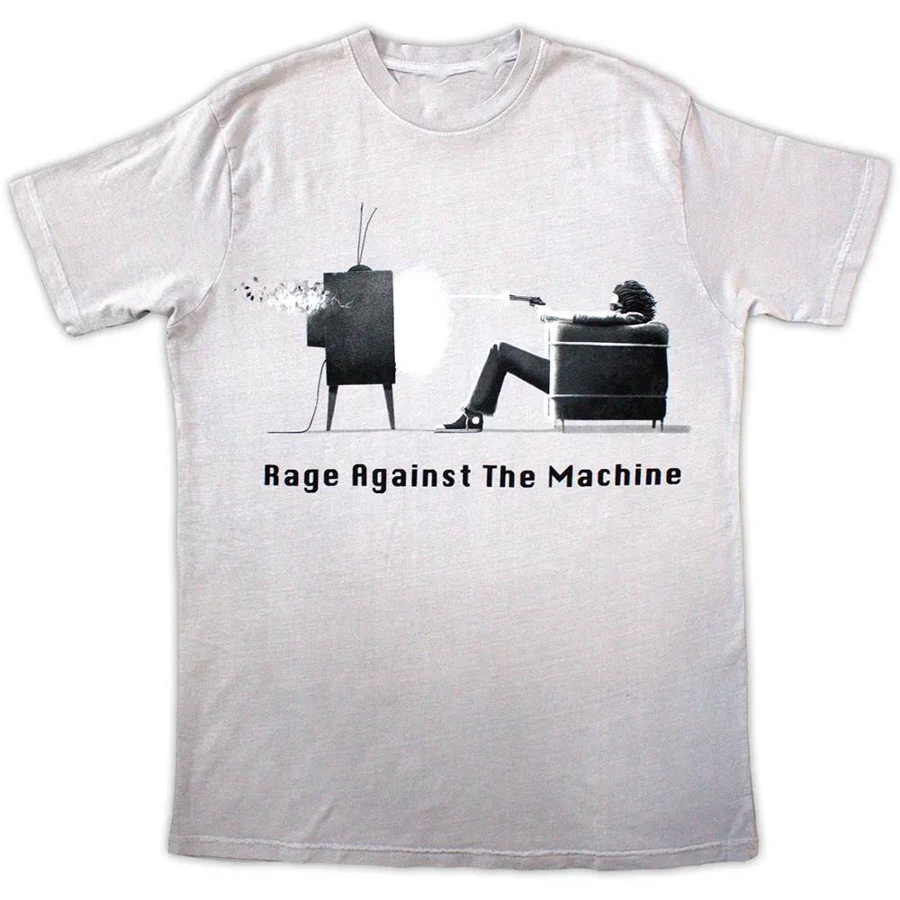 Vtg Rage Against The Machine Band T Shirt For Men Cotton White Shirt AG138 XXL
