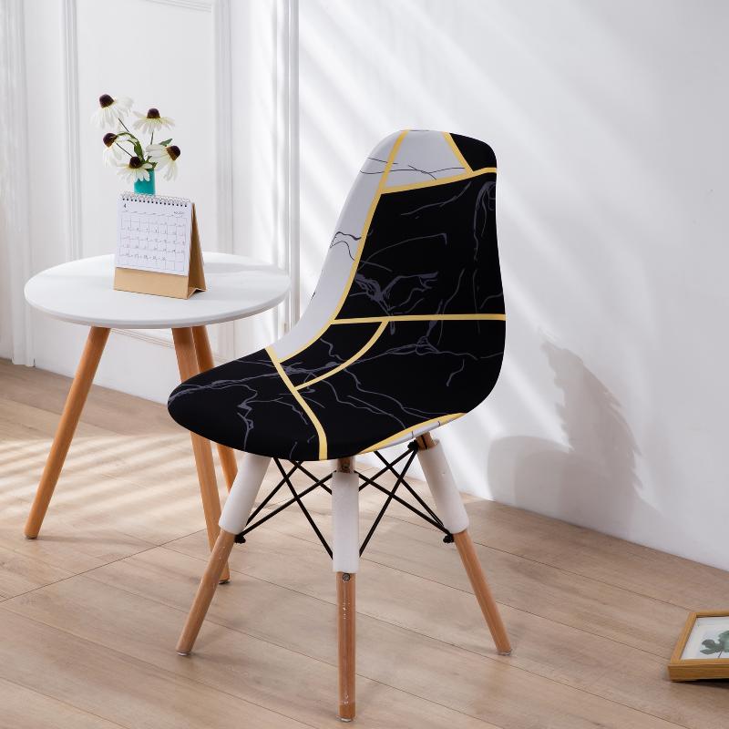 1pc Luxurious Elastic Fiber Fabric Eames Chair Cover Antifouling Removable Chair Slipcovers For Wedding, Dining Room