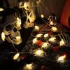 Halloween Ghost String Lights, Warm White LED Battery Operated Clear Wire, for Indoor Party Supplies Home Holiday Decorations