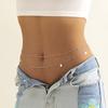 Ingemark 2Pcs/Set Boho Minimalism Waist Beads Chain for Women Summer Bikinis Vintage Geometric Sequins Belly Belt Body Jewelry