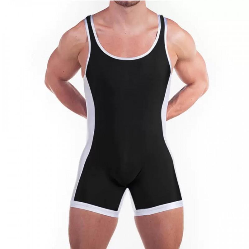 Mens Wrestling Singlet Compression Athletic Bodysuit MMA Boxing Triathlon Powerlifting Gym Fitness