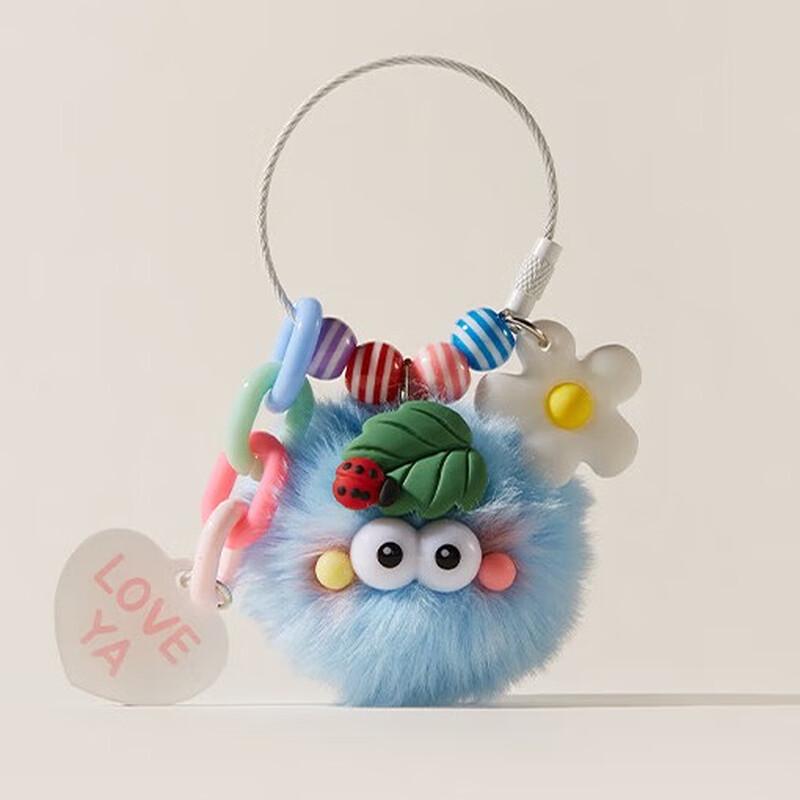 Милый плюшевый брелок в виде божьей коровки в форме сажи для сумки.