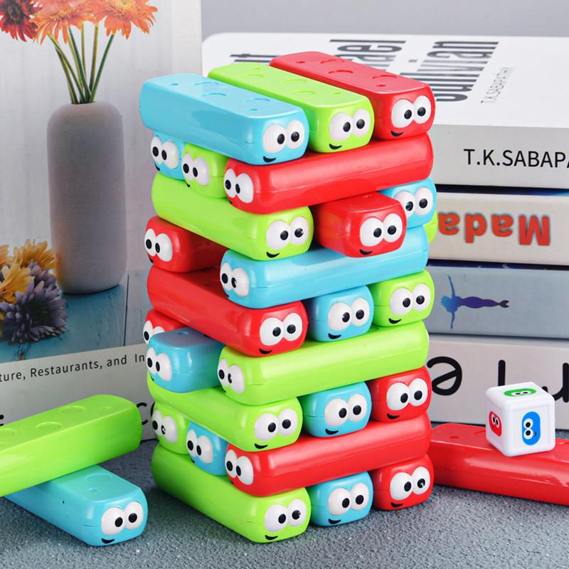 Interessanter Stapelturm Kinderspielzeug Eltern-Kind-Spiele Bunte Bausteine Spielzeug Familienfeier Spiel Requisiten Geschenke für Kinder