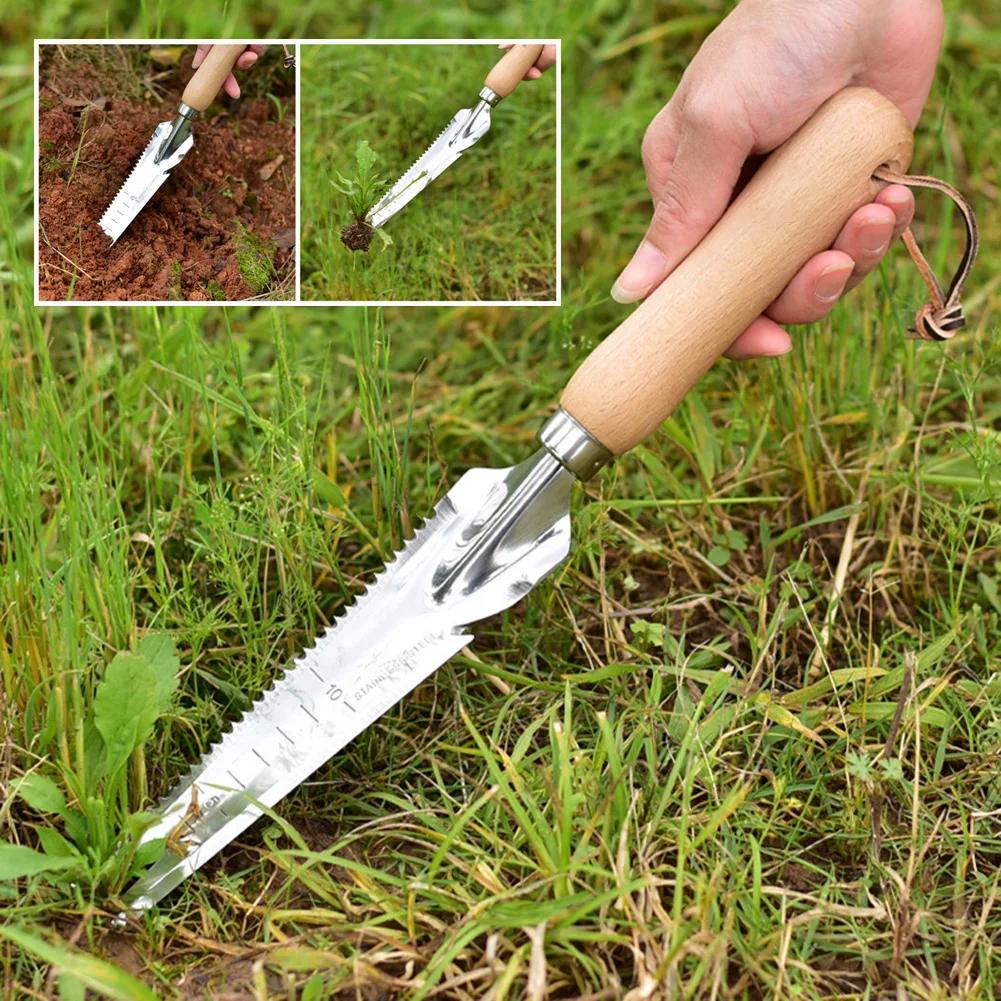 Manual Weed Remover Stainless Steel Spatula Weed Puller Garden Crack Weeder For Outdoor Yard Hoe Gardening Tools