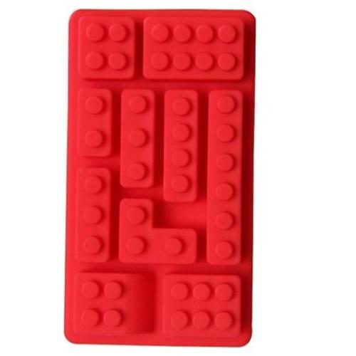 Zola Silicone Chocolate Mold LEGO Brick Shape Red 14.5x8 cm Homemade Chocolate Baking Mold