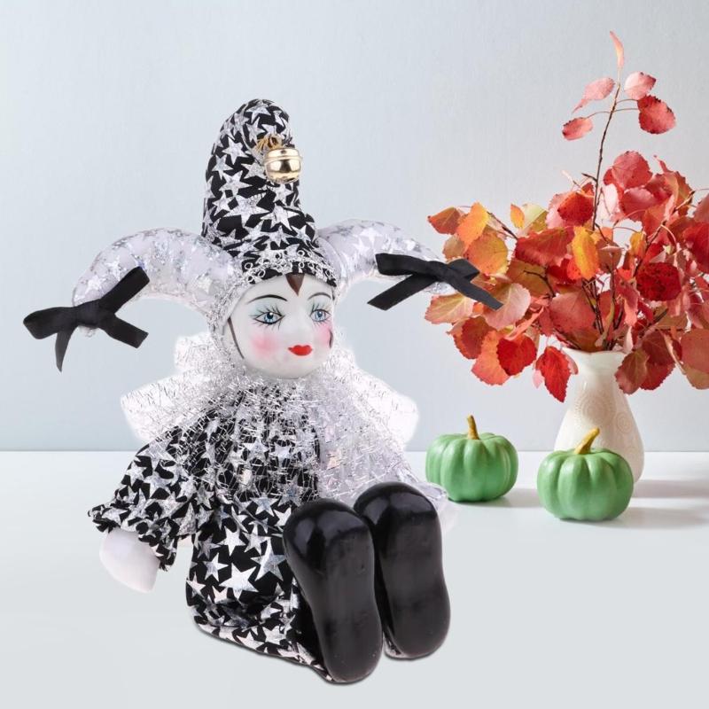 Ceramic Weeping Angel Clown Doll Figurine Unique Handcrafts Art Piece For Emotional Connection Shelf Table Display