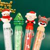 Cartoon Christmas Ballpoint Pen Cute Santa Claus Pen For Student Stationery Gift