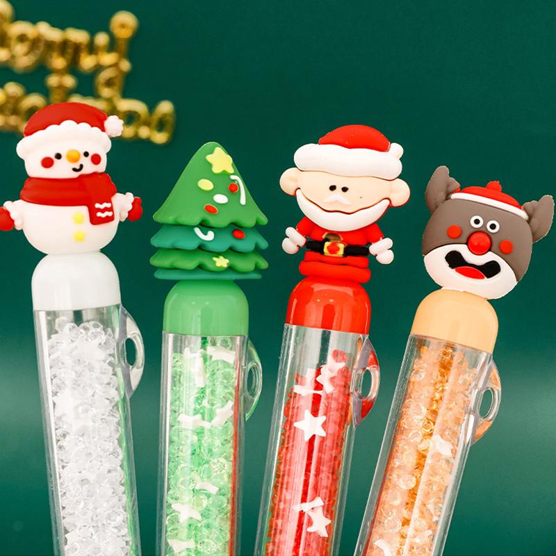 Cartoon Christmas Ballpoint Pen Cute Santa Claus Pen For Student Stationery Gift