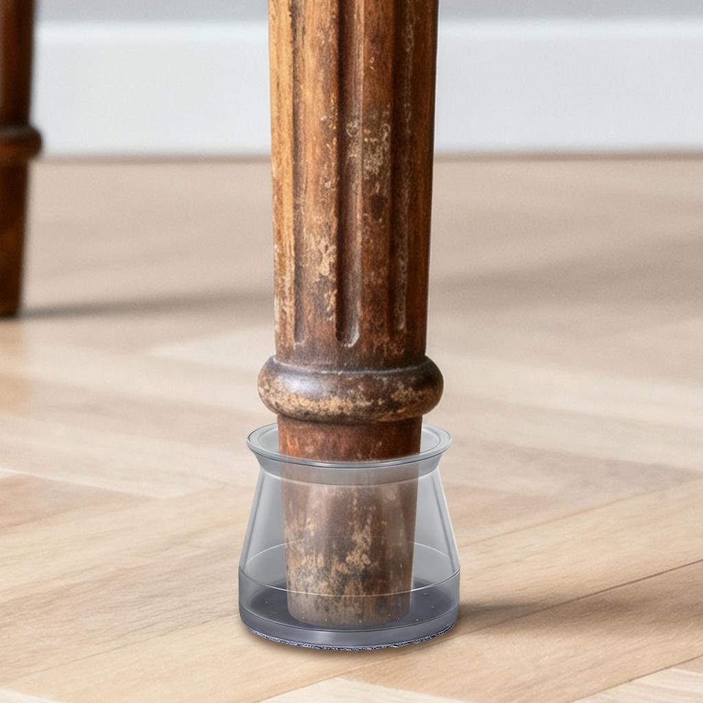 10pcs Chair Leg Floor Protectors For Hardwood Floors Silicone Chair Caps Covers Furniture Pads Sliders Wrapped Felt Bottom