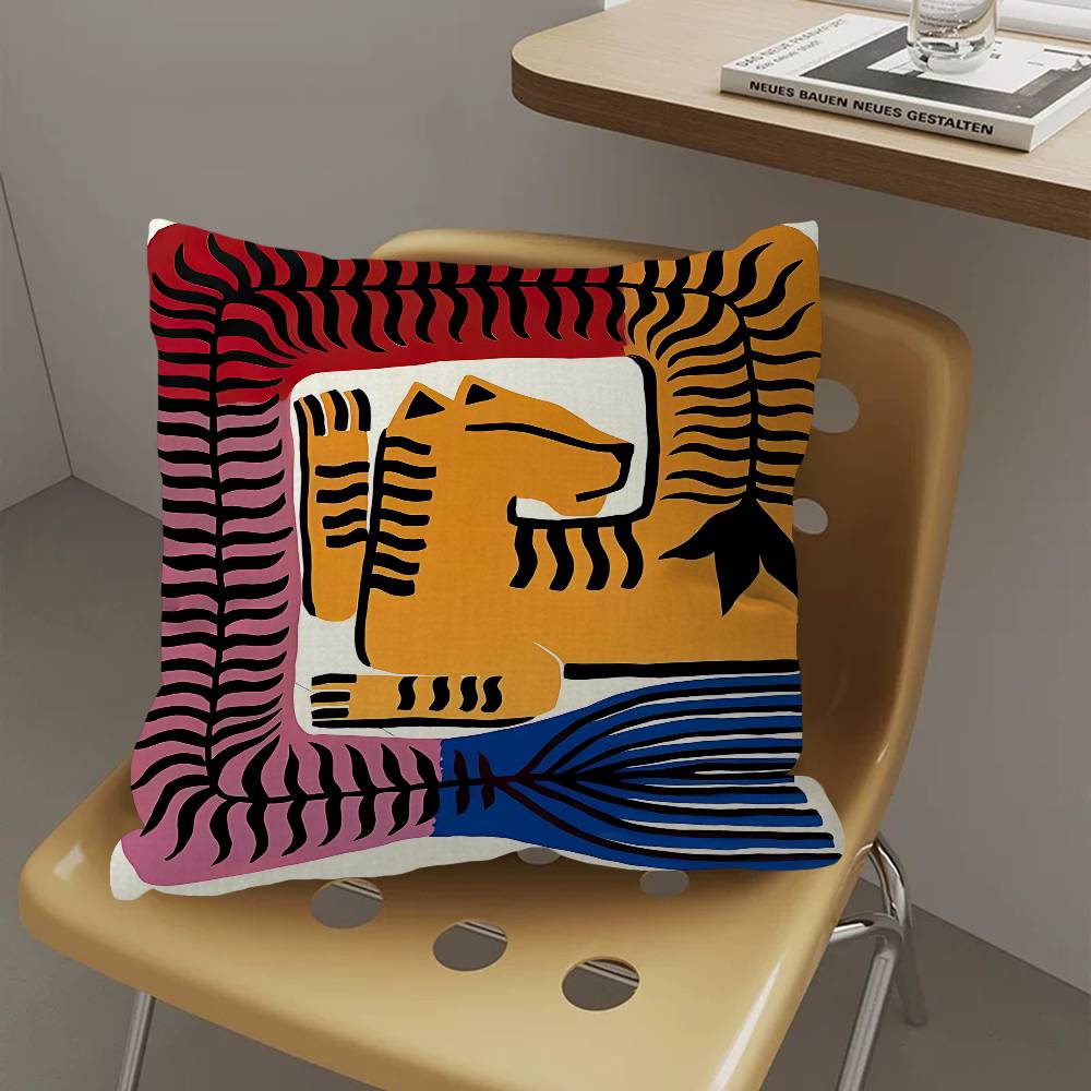Египет Цветной Абстрактный Тигр и Леопард Наволочка Декоративная Подушка Чехол для Подушки Гостиная Диван Домашний Декор На заказ 30cmx30cm