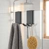 Stainless Steel Shower Door Hook Double Sided Heavy Duty Door Mount Hook Sturdy Rustproof Bathroom Organizer Hook