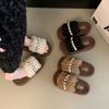 Fashion Super Fire Cotton Slippers Senior College Style Thin Thick Bottom Fluffy Slippers Women's Wear