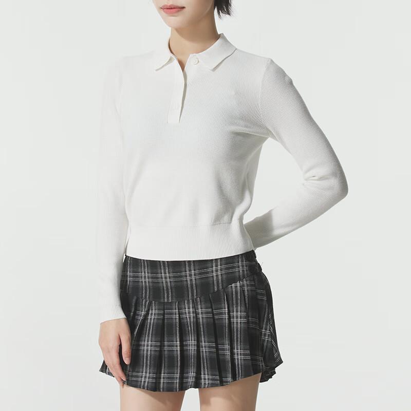 Under Armour Solid Color Breathable Long Sleeve Polo Shirt Women Tops 6005630-114
