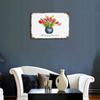 Vintage Tin Sign Rusted Metal Wall Decor Easter Spring Tulips Garden Home Hanging Art