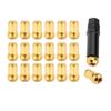 Metal Wheel Lug Nut Set with Socket Key M12 Open End Replacement Parts for Automobile Repair and Upgrade