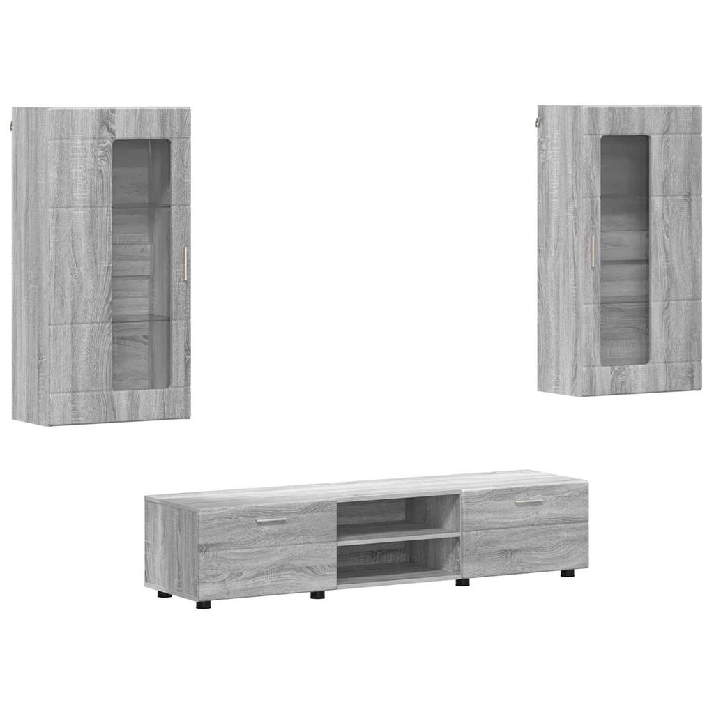 FLORIN 3 Piece TV Cabinet Set with Doors